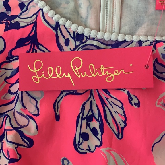 Lilly Alicia Dress Pink Tropics Size 10 - Picture 3 of 4